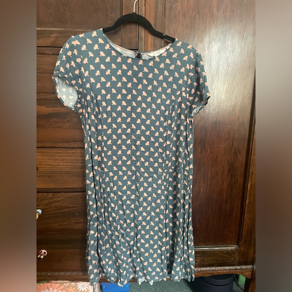 Boden Green Flutter Sleeve Sundress